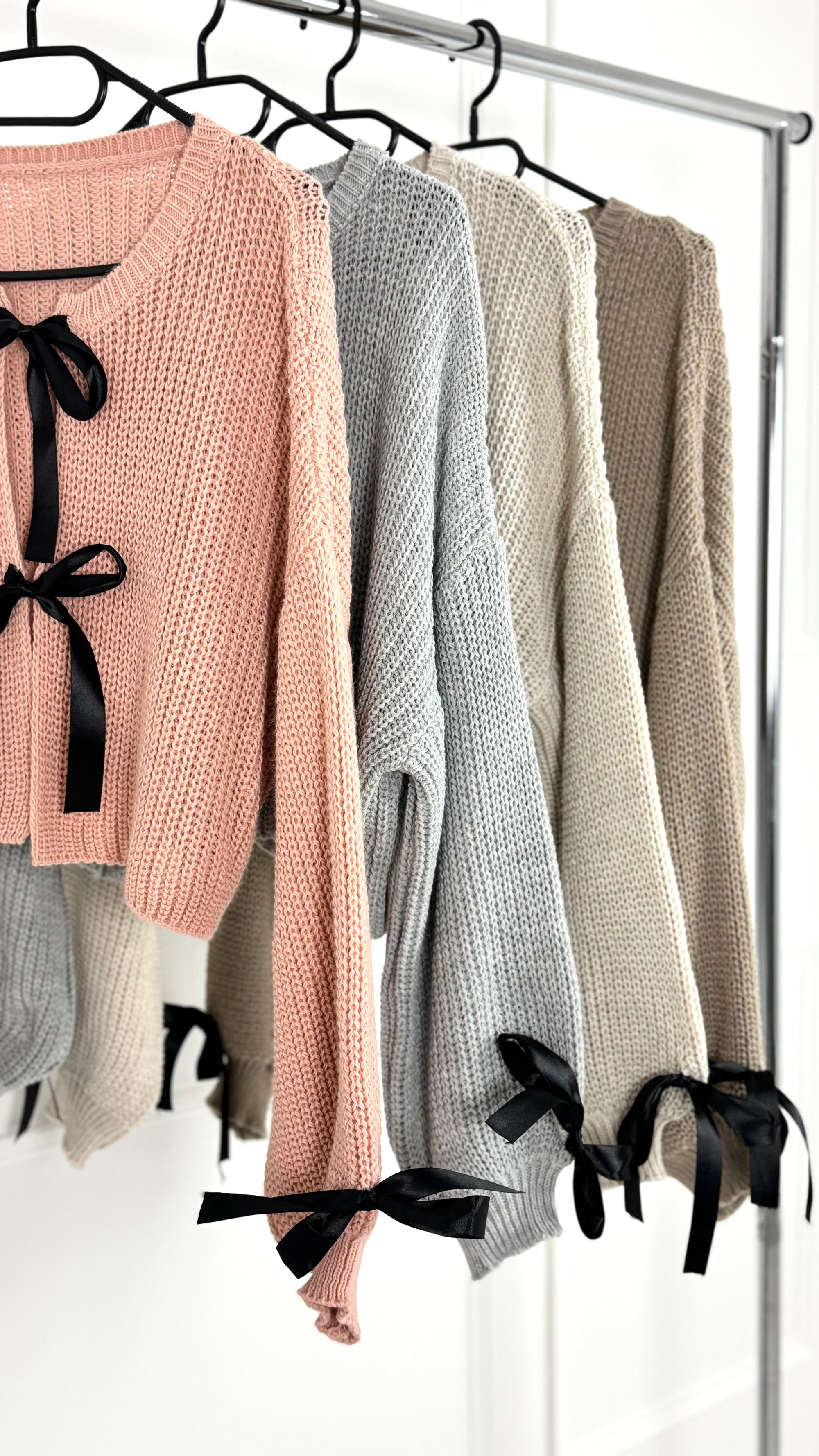 Strickjacke mit Schleife LINA