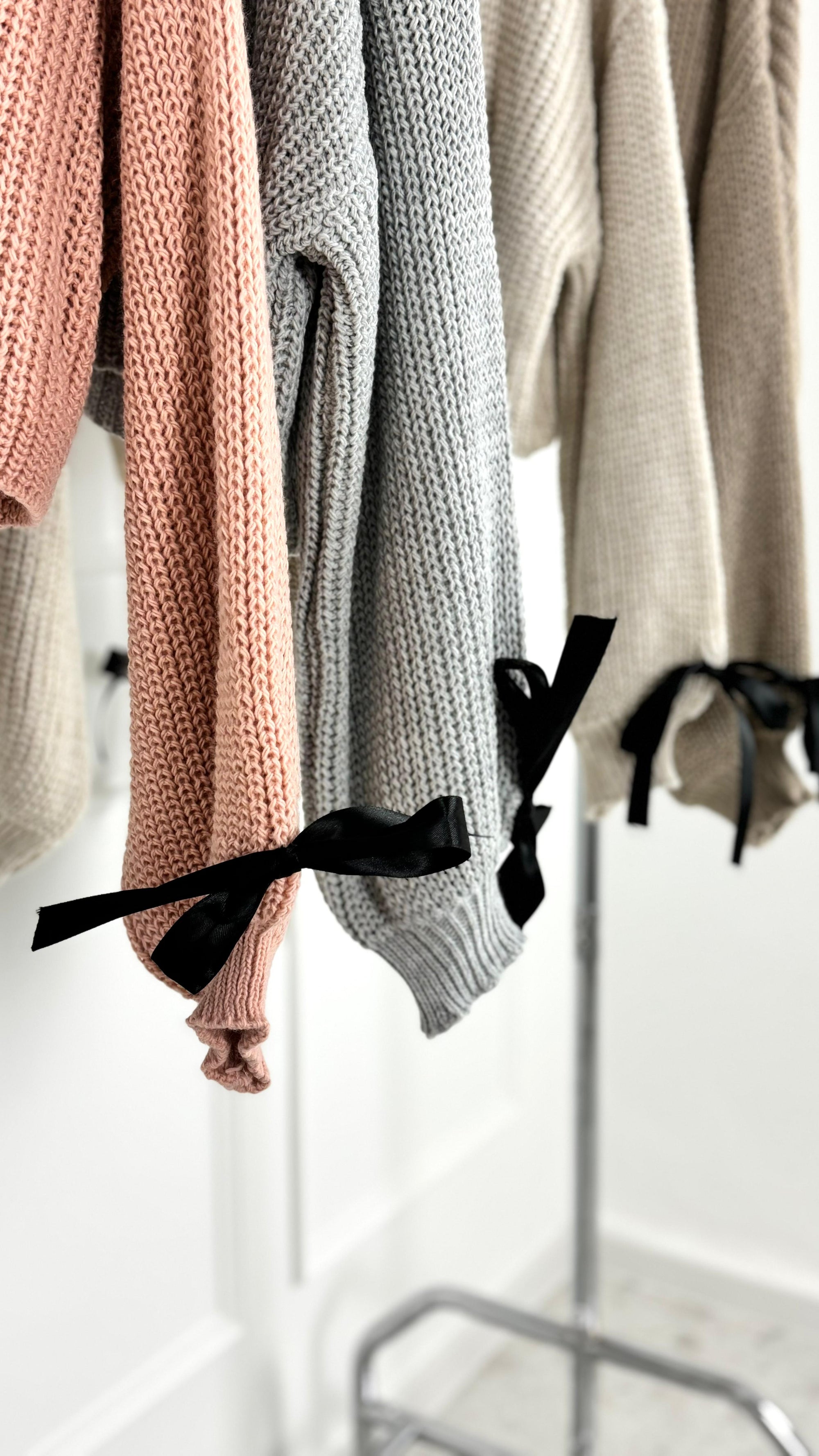 Strickjacke mit Schleife LINA