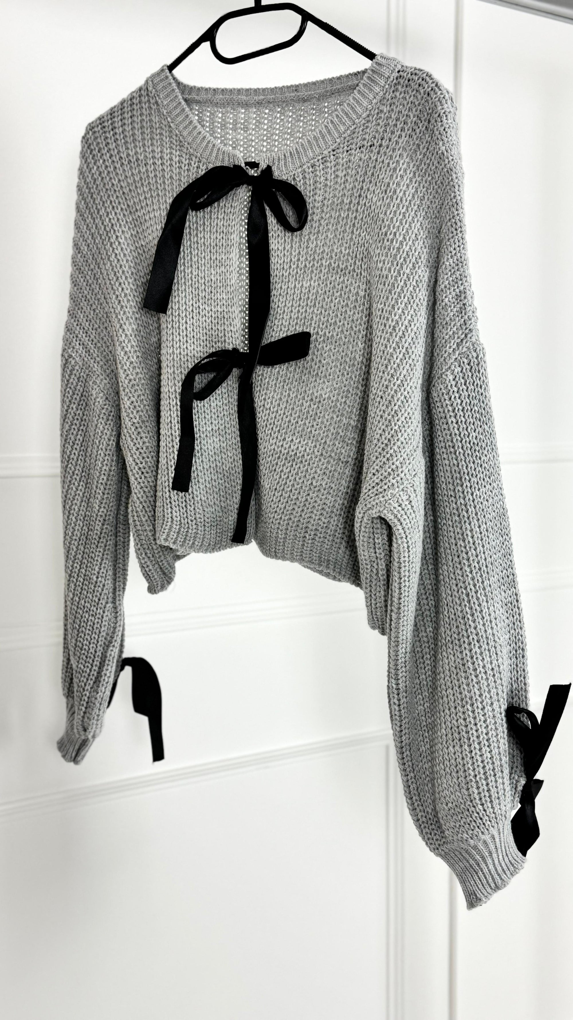 Strickjacke mit Schleife LINA